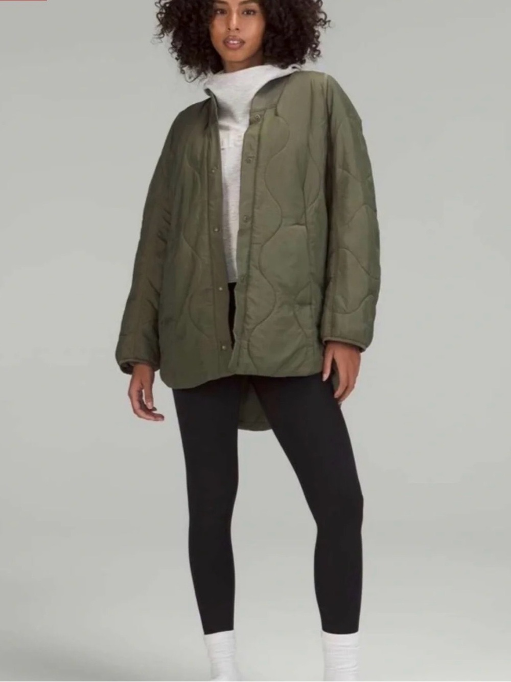 Lululemon Quilted Lightweight Jacket - Medium Olive- Women Size 8